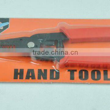 Red Plastic Handle Locking 10-18 AWG Cable Wire Stripper Cutter Pliers Black photo-3