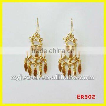 hook earrings with tear drop design gold earring fashion