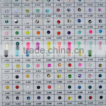 7A Schwan colorful expoy pearl beads round shape