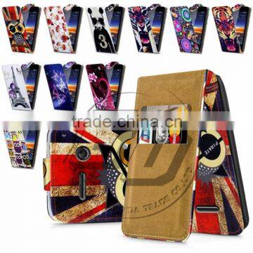 For Vodafone Smart 4 Mini High Quality Print Flip PU Leather Case Cover Mobile Phone Case