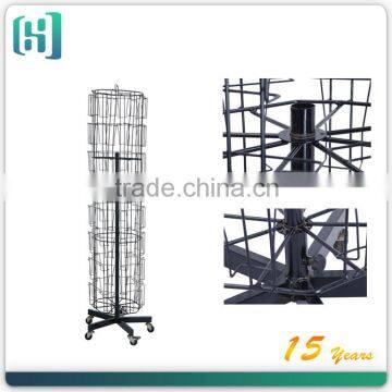 retail wire rotating cardboard display rackHSX-FS0078