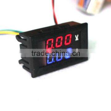 0.28" DC 0-100V/50A Red Blue Digital Voltmeter Ammeter 2 in 1 DC Volt Amp Meter With 50A/75mV Ampere Shunt photo-2