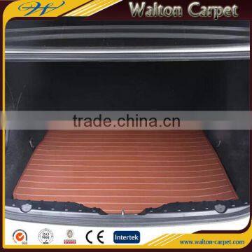 3D ribbed sewn interlocking eco-friendly good quality leather trunk carpet