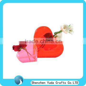 Heart Style Flower Vase, Acrylic Vase Shenzhen For Promotion, Christmas Decoration Vase