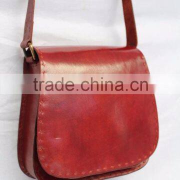 Real leather hand made satchel bag's for girl's by venus leatherware india
