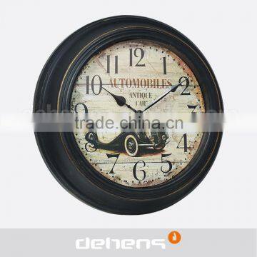 DEHENG vintage fire place living room wall clock