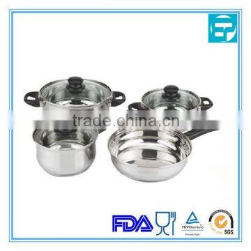 7pcs stainless steel jumbo cookware set with bakelite handle