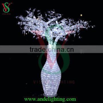 Artifical acrylic tree light lighted white tree garden landscape light