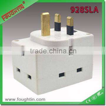 13A SOCKET ADAPTOR WITH THREE SWITCH UK WORLD TRAVEL SOCKET photo-2