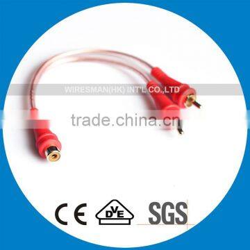 Hot Sale Y Splitter Speaker Cable Tinned copper RCA Audio Cable with high quality