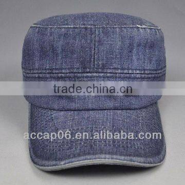 Fashion 100% cotton denim military hat