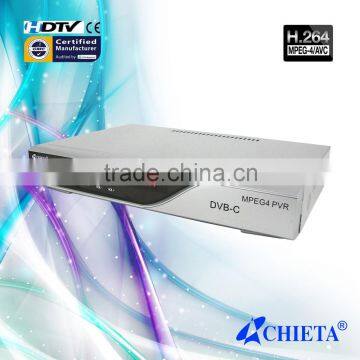 Mini Design Charming White Color MPEG4 DVB-C Digital Cable TV Set Top Box