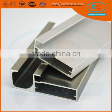 Square Shape and 6000 Series Grade aluminum glazing profile for wardrobe