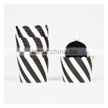 Black Diagonal Stripe Standard Baking Cups cupcake liners Muffin Cups Paper Cupcake Cups Liners Cupcake Cases