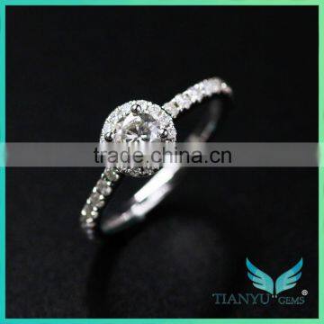 High Jewellery wedding rings 14K 15K PT925 setting 1ct forever brilliant moissanite vvs diamond with strong fire
