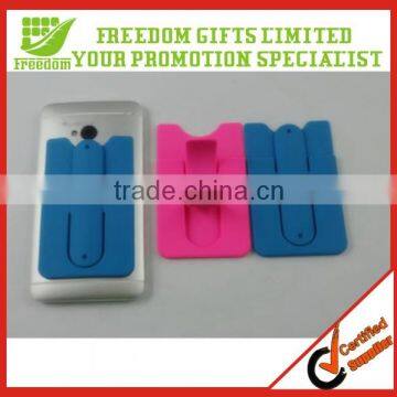 Cheap Promotional Silicone Phone Holder with Card