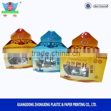 Food Laminated Plastic Packing Bags,shaped Pouch With Tear Notch,moisture Barrier