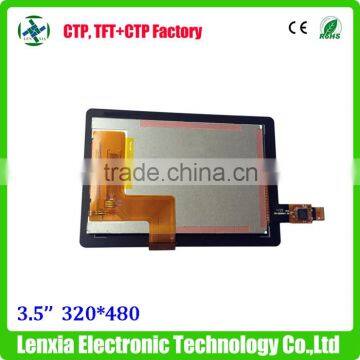 RGB interfcae 3.5 inch tft lcd 320x480 touch rgb with 280nits