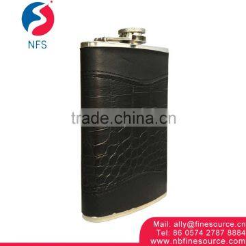 Outdoor Portable Mini Leather Stainless Steel Hip Flask