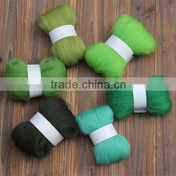 Dyed neat Wool Top16.5-32 mic,65-110mm,black and colored