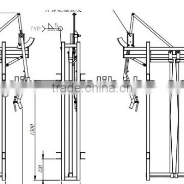 Cow cattle galvanized headbail with head lift