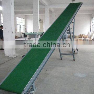 moving declined belt conveyor
