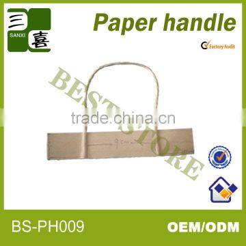 Synthetic material made twisted paper bag handle