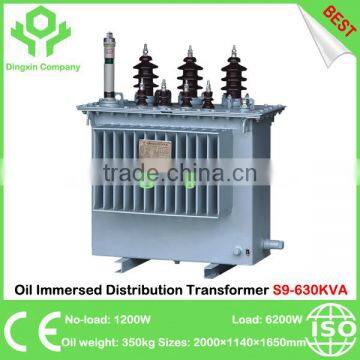 China Best S9-630KVA Oil Immersed Distribution Transformer Yyn0 Dyn11 Dyn5 50Hz or 60Hz