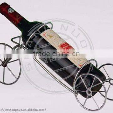 wheel shape iron wire wine rack