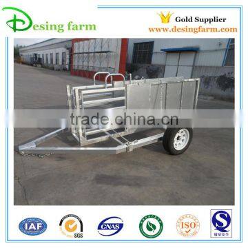 Galvanized semi side panel trailer for sheep panel