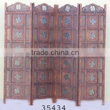 Sheesham Carved Wooden Meeting Room Divider