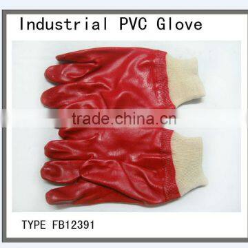 Red PVC mechanical work gloves