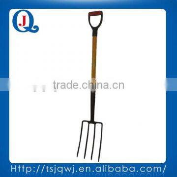 Garden and farm digging fork JQ107hp with wooden handle