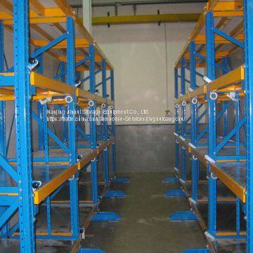 Heavy duty draw-out mould racking