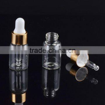 MUB Wholesale 5ml Essential Oil Glass Bottle With Glass Dropper &Silver Gold Cap photo-5