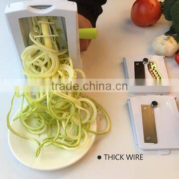 Low MOQ Workable One-step Service Support Tri-blade Plastic Spiral Vegetable Slicer for Vegetable photo-2