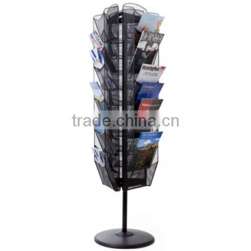 Floor Standing 3-Side Rotating Wire Mesh Leaflet Dispenser Rack