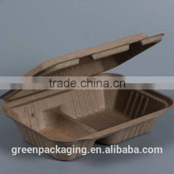 Compostable Wheat Straw Biodegradable Lunch Boxes Brown Color photo-2