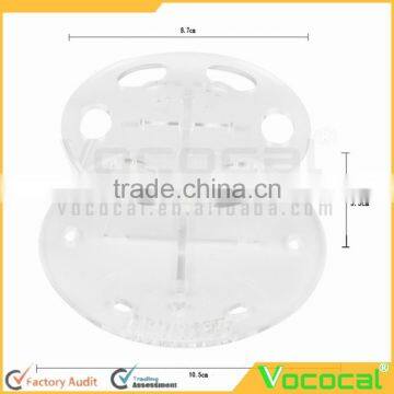 6-Hole Acrylic Circle Cosmetic Makeup Brush Toothbrush Shaped Brush Display Holder Stand Organizer photo-2