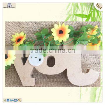 Birthday Party Celebrating Letters Joy Wooden Led Ornament