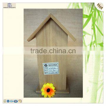 Fsc Guaranteed Laser Carving Wood Bird Cage House photo-3