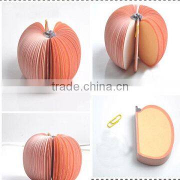A090 wholesale 3D promotional vegetables Pumpkin shape memo pad