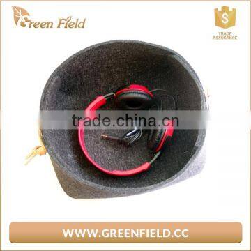 2017 Hot Sale Fashion Felt Storage Basket ,fabric Storage Boxes Black photo-3