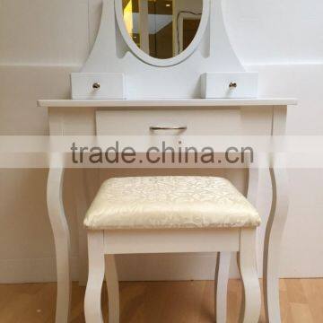 French Style Dressing Table With Stool and Mirror photo-6