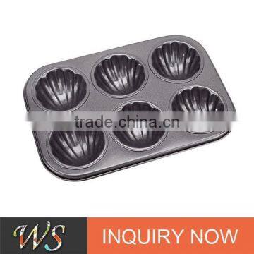 6 Cups Sock Shape Carbon Steel Shaped Cake Pans
