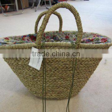 natural seagrass handmade tote bag