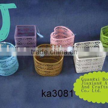 Fashionable iron wire jewelry hold gift&brush&pens pots