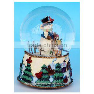 Music Function Chrismas Snow Man Snow Globe photo-2