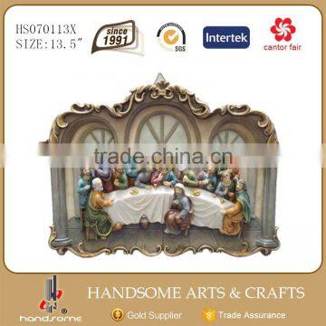 6 Inch Resin Religious Items Palm Last Supper Home Decor Statues photo-2