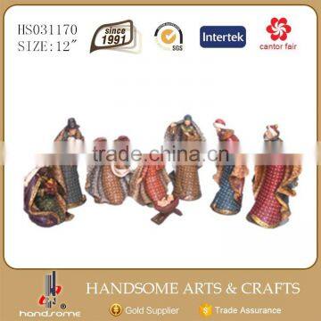 8 Inch Resin Craft Religious Items Child Theme Christmas Nativity Scene Crib Set photo-2